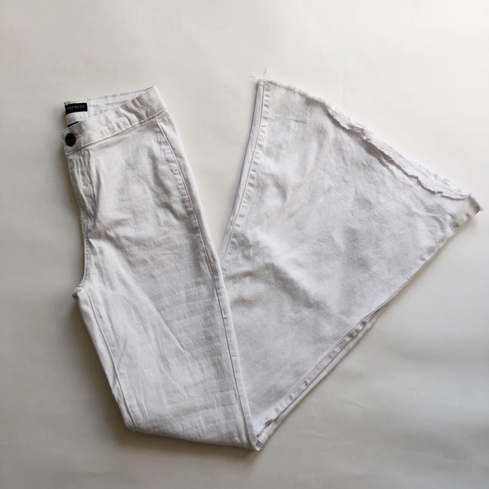 White High Rise Flare Bell Bottom Jeans